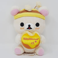 Korilakkuma Blushing Honey Plush with Hotcake - Rilakkuma Caravan Limited