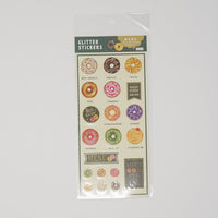 Donuts Sparkly Sticker Sheet - Daiso