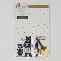 Bear Cafe Gift Bag with Twist Tie Set - Daiso