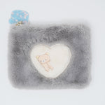 2019 Grey Fuzzy Zipper Pouch - Rilakkuma Style