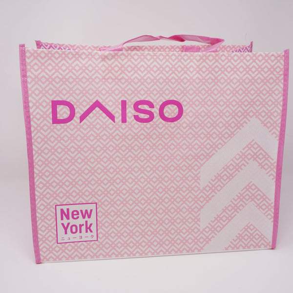 Daiso Reusable Shopping Tote - Pink New York Design - Daiso