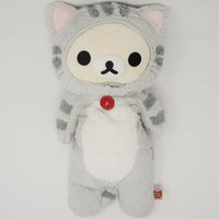 (No Tags) 2014 Grey Long Korilakkuma Bear Plush - Rilakkuma Cat Theme - San-X