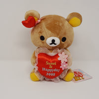 2008 Rilakkuma with Heart Plush - Sweet & Happy Day Series - Valentine's Day - San-X