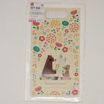 Bear Floral Gift Bag Set (White) - Daiso