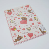 Rilakkuma 10 Pocket Folder - Hearts Theme