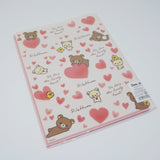 Rilakkuma 10 Pocket Folder - Hearts Theme