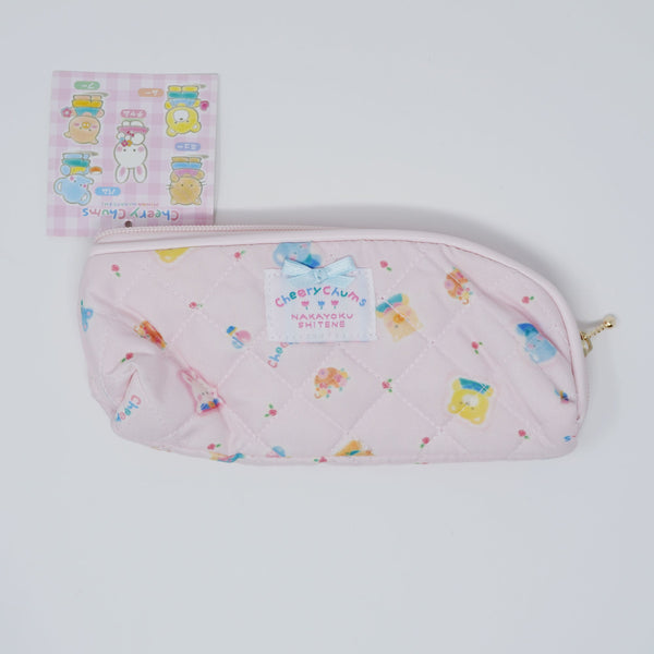 Cheery Chums Pink Quilted Zipper Pouch - Sanrio