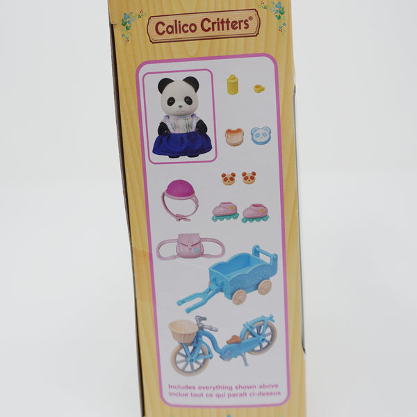 Sylvanian Families - Play Set Panda Girl w. Bicycle/Rollerskates 