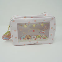 Strawberry Pattern Clear Zipper Pouch - Strawberry Sumikkogurashi