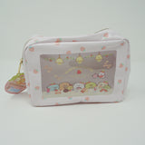 Strawberry Pattern Clear Zipper Pouch - Strawberry Sumikkogurashi