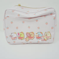Strawberry Pattern Clear Zipper Pouch - Strawberry Sumikkogurashi