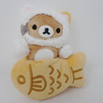 2014 Rilakkuma Neko Cat with Taiyaki Plush - LOFT Limited Lazy Cat Theme