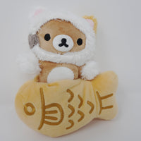 2014 Rilakkuma Neko Cat with Taiyaki Plush - LOFT Limited Lazy Cat Theme