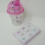 SET Juicy Tapioca - Slim Mirror & Travel Tooth Brush Set - Boba Milk Tea - Kamio Japan