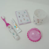 SET Juicy Tapioca - Slim Mirror & Travel Tooth Brush Set - Boba Milk Tea - Kamio Japan
