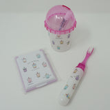 SET Juicy Tapioca - Slim Mirror & Travel Tooth Brush Set - Boba Milk Tea - Kamio Japan