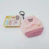 2018 Pink Fuzzy Rilakkuma Mini Plush Backpack Keychain - Always with Rilakkuma - San-X