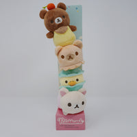 2022 Parfait Tower Set Plush with Korilakkuma, Chairoikoguma, Rilakkuma & Kiiroitori - Sweets Amusement Park - San-X