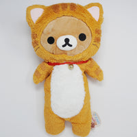 2014 Orange Neko Long Rilakkuma Plush - Rilakkuma Cat Theme