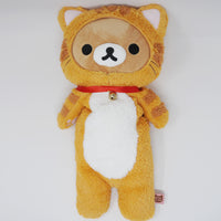 (No Tags) 2014 Orange Cat Long Rilakkuma Plush - Rilakkuma Cat Theme - San-X