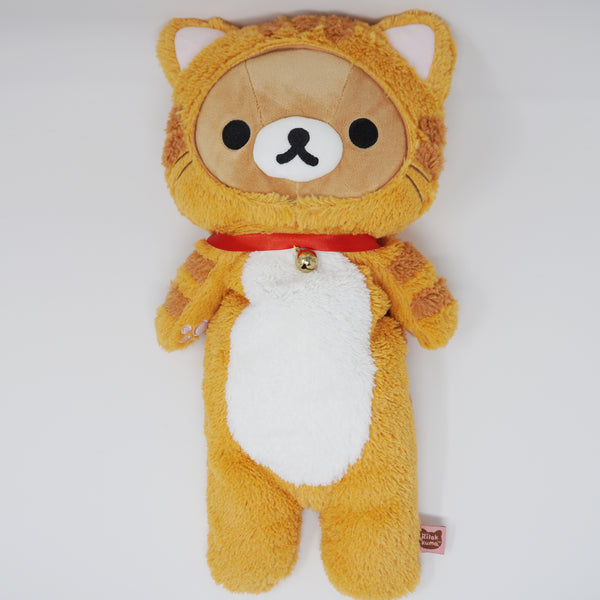(No Tags) 2014 Orange Cat Long Rilakkuma Plush - Rilakkuma Cat Theme - San-X