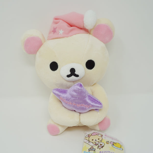 2009 Korilakkuma with Star Pajama Sitting Plush  - Staying Up Late Rilakkuma - San-X