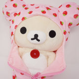 Korilakkuma Reversible Sleeping Bag Plush Strawberry - Rilakkuma Kigurumi Theme - San-X Original