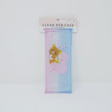 Rilakkuma Clear Pen Case - Pastel Heart Design