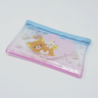 Rilakkuma Mini Clear pouch - Pastel Heart Design