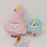 2021 Suzume Parrot & Fukurou Owl Flamingo Tenori Plush Set - Sumikko Animal Park Pop Up Store Limited Sumikkogurashi Collection