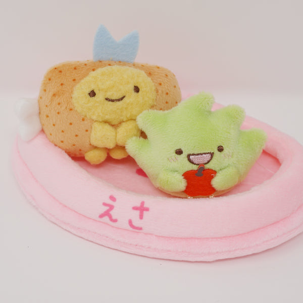 2021 Food Bowl with Aji Fry & Zassou Tenori Plush Set - Sumikko Animal Park Pop Up Store Limited Sumikkogurashi Collection