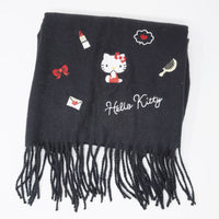 Hello Kitty Embroidered Black Scarf - Sanrio
