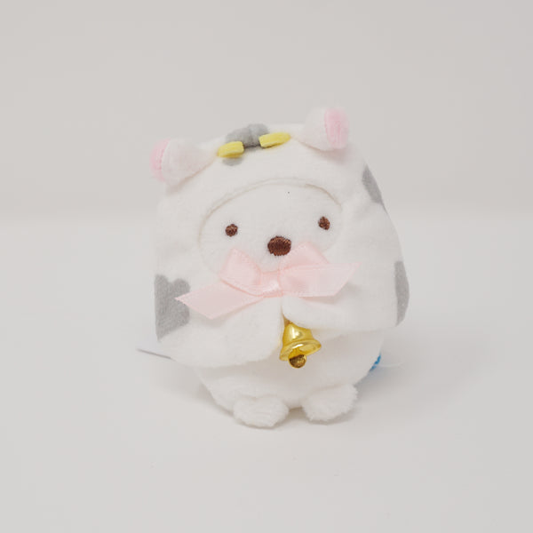 2020 Shirokuma in Cow Outfit Tenori Plush - 2021 New Year of the Cow Sumikkogurashi Collection