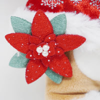 (No Tags) 2015 Rilakkuma Poinsettia Outfit Plush - Christmas Rilakkuma Store Limited - San-X