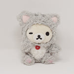 (No Tags) 2014 Small Korilakkuma with Grey Cat Costume Plush - Cat Theme Rilakkuma - San-X