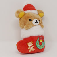 2017 Rilakkuma in Stocking Plush Keychain - Christmas Rilakkuma