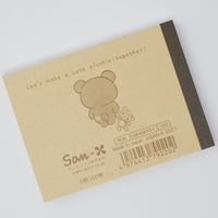 2020 Mini Memo Pad - Chairoikoguma Handmade Plush Rilakkuma - San-X
