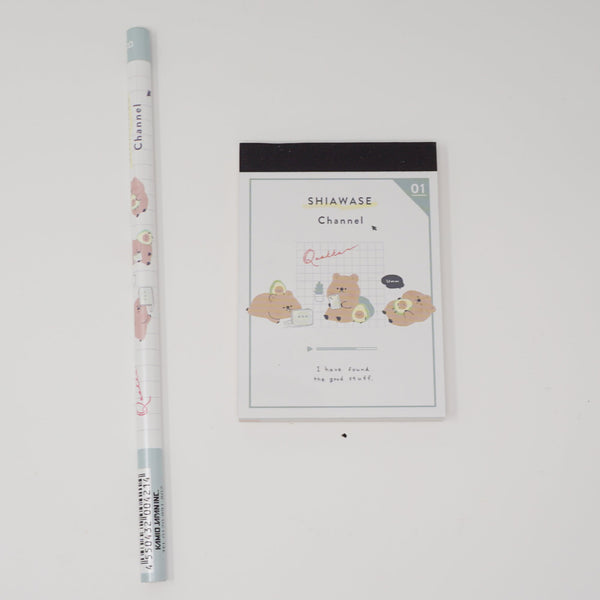 Quakka Mini Memo & Pencil Stationery Set -  Kamio Japan