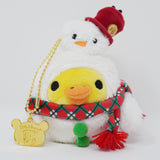 (No Tags) 2018 Kiiroitori Snowman Plush Keychain - Rilakkuma Christmas - San-X