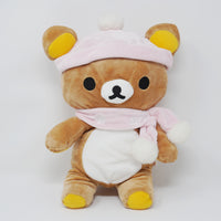 (No Tags) 2006 Pink Scarf Rilakkuma Plush - 711 Limited San-X Winter