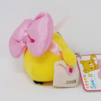 2008 Kiiroitori with Satin Bow Valentine's Plush Keychain - Rilakkuma Sweet & Happy Day Store Limited - San-X