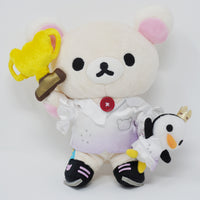 (No Tags) 2016 Korilakkuma Ice Skating Plush with Penguin - Sendai Rilakkuma Store 4th Anniversary Limited - San-X