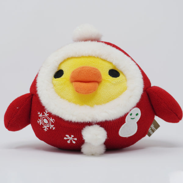 (No Tags) 2009 Fuzzy Pom Pom Santa Cape Kiiroitori Plush - Christmas Rilakkuma Store Limited - San-X