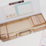 Deluxe Glossy Hard Pencil Case - Latte Sweet - Kamio Japan