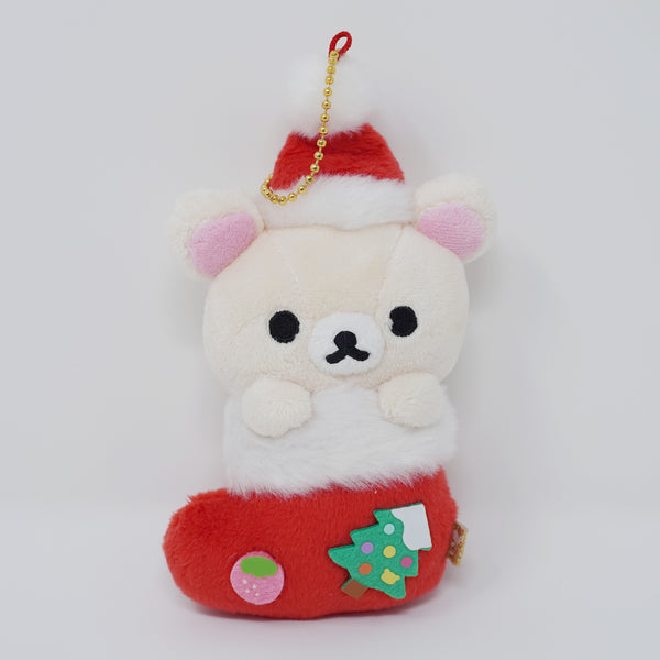 (No Tags) 2017 Korilakkuma Plush Keychain - Christmas Rilakkuma - San-X