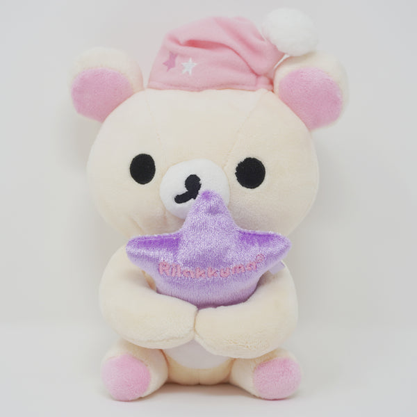 (No Tags) 2009 Korilakkuma with Star Pajama Sitting Plush  - Staying Up Late Rilakkuma - San-X