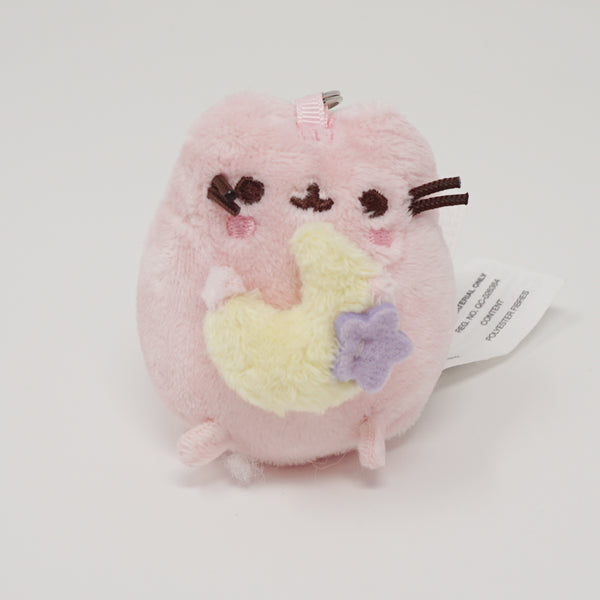 Pusheen Pink Yellow Moon Plush Keychain - GUND Rainbow Surprise Blind Box