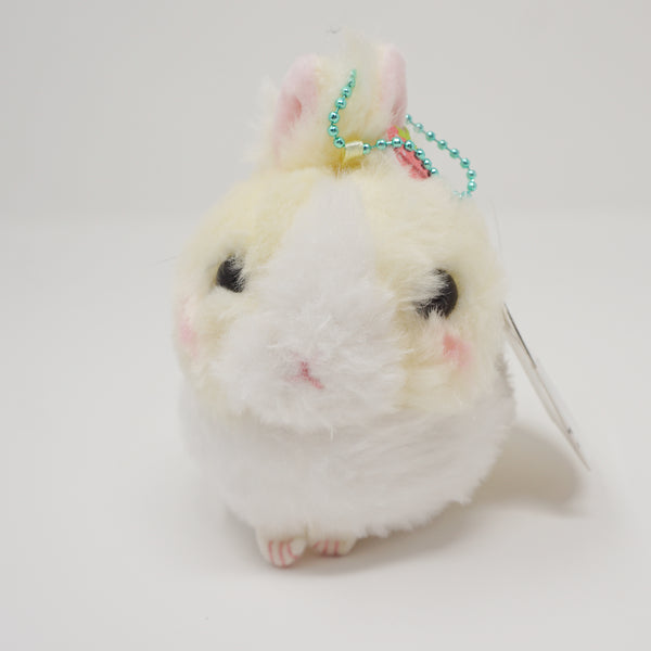 Usadama-chan Mofu Custard Yellow Bunny Plush Keychain Strawberry Party Series - Amuse