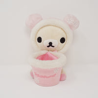 2007 Korilakkuma with Cup Pen Holder - Rilakkuma Pink Snow Winter