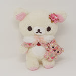 2015 Floral Korilakkuma Sitting Plush - Korilakkuma's Strawberry Flower Theme - Rilakkuma Store Limited - San-X